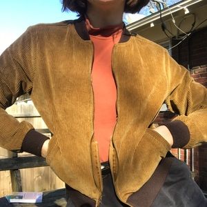 American Apparel brown corduroy bomber